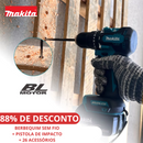 KIT MAKITA ORIGINAL: BERBEQUIM SEM FIO com PISTOLA DE IMPACTO + 26 ACESSÓRIOS + 2 BATERIAS - PROMOÇÃO DE ENCERRAMENTO DA LOJA - Envio Grátis 24H